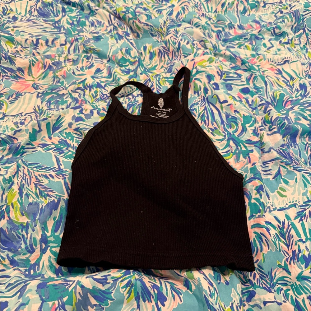 FP Movement by Free People Black Ribbed Tank